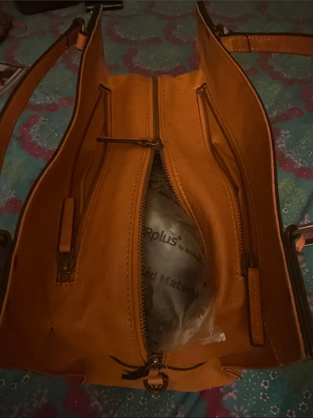 C&C California Orange Leather Top-Handle Satchel NWOT